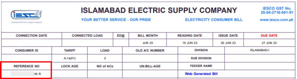 IESCO-BILL-REFERENCE-NUMBER-IMAGE